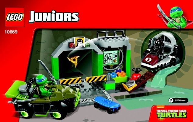 Istruzioni per la Costruzione - LEGO - Juniors - 10669 - Turtles™ Lair: Page 1