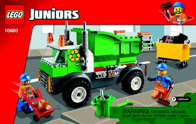 Istruzioni per la Costruzione - LEGO - Juniors - 10680 - Camioncino della spazzatura: Page 1