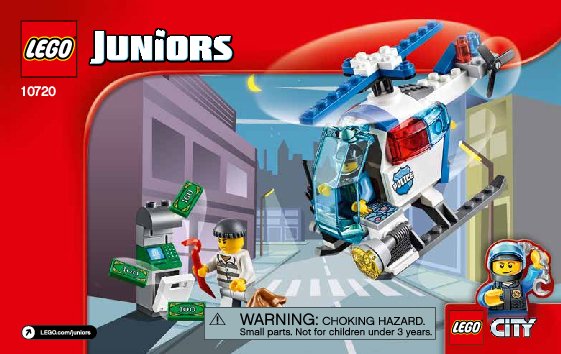 Istruzioni per la Costruzione - LEGO - Juniors - 10720 - Inseguimento sull'elicottero della Polizia: Page 1