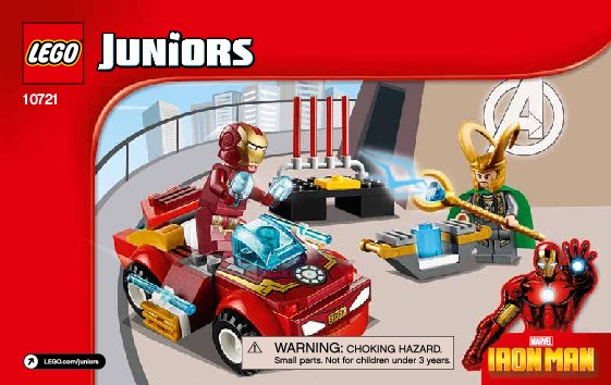 Istruzioni per la Costruzione - LEGO - Juniors - 10721 - Iron Man contro Loki: Page 1