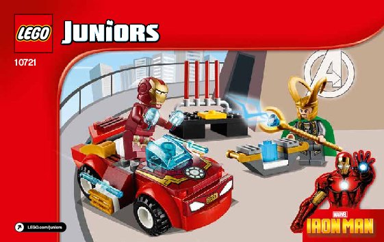 Istruzioni per la Costruzione - LEGO - Juniors - 10721 - Iron Man contro Loki: Page 1