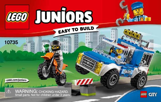 Istruzioni per la Costruzione - LEGO - Juniors - 10735 - Inseguimento sul fuoristrada della Polizia: Page 1