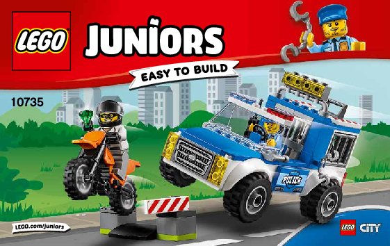 Istruzioni per la Costruzione - LEGO - Juniors - 10735 - Inseguimento sul fuoristrada della Polizia: Page 1