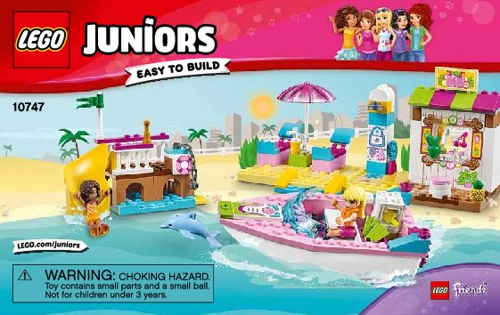 Istruzioni per la Costruzione - LEGO - Juniors - 10747 - Vacanze al mare: Page 1