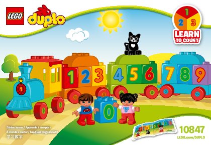 Istruzioni per la Costruzione - LEGO - DUPLO - 10847 - Il treno dei numeri: Page 1