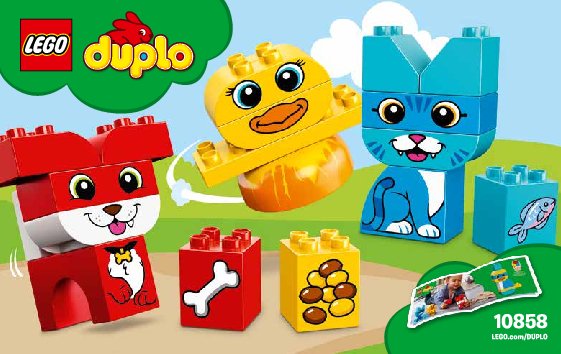 Istruzioni per la Costruzione - LEGO - 10858 - My First Puzzle Pets: Page 1