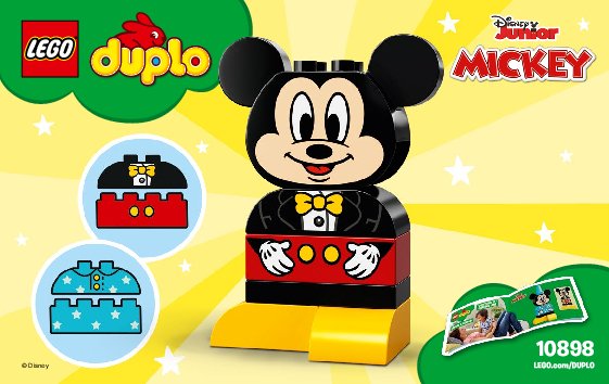 Istruzioni per la Costruzione - LEGO - 10898 - My First Mickey Build: Page 1