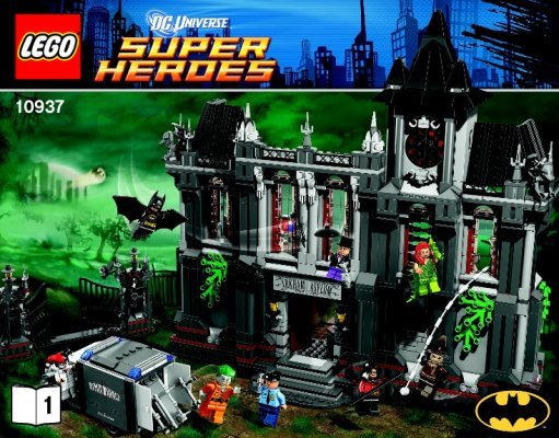 Istruzioni per la Costruzione - LEGO - DC Comics Super Heroes - 10937 - Batman™: evasione dall'Arkham Asylum: Page 1