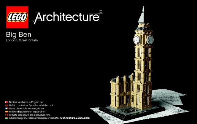 Istruzioni per la Costruzione - LEGO - Architecture - 21013 - Big Ben: Page 1