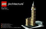 Istruzioni per la Costruzione - LEGO - Architecture - 21013 - Big Ben: Page 1