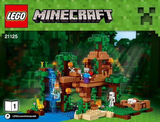 Istruzioni per la Costruzione - LEGO - Minecraft - 21125 - La casetta sull'albero della giungla: Page 1