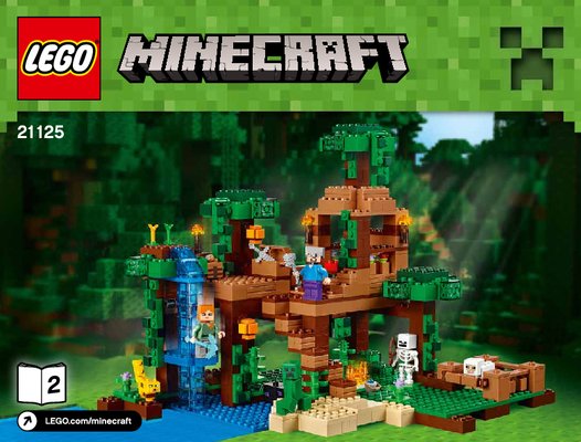 Istruzioni per la Costruzione - LEGO - Minecraft - 21125 - La casetta sull'albero della giungla: Page 1