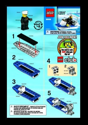 Istruzioni per la Costruzione - LEGO - 30002 - Police Boat: Page 1