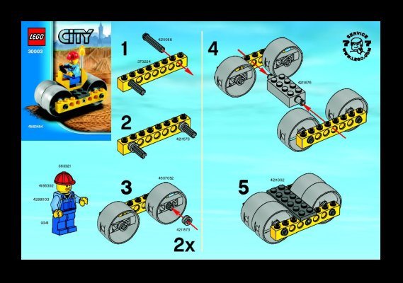 Istruzioni per la Costruzione - LEGO - 30003 - Steam Roller: Page 1