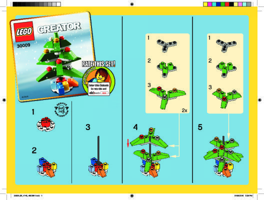 Istruzioni per la Costruzione - LEGO - 30009 - Christmas Tree: Page 1