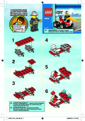 Istruzioni per la Costruzione - LEGO - 30010 - Fire Chief: Page 1