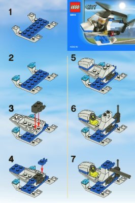 Istruzioni per la Costruzione - LEGO - 30014 - Police helicopter: Page 1