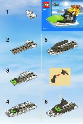 Istruzioni per la Costruzione - LEGO - 30015 - Jet ski: Page 1