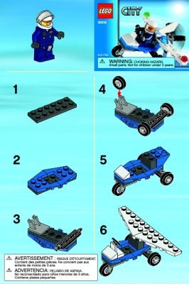 Istruzioni per la Costruzione - LEGO - 30018 - Police Plane: Page 1