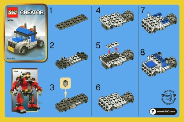 Istruzioni per la Costruzione - LEGO - 30024 - Blue Truck: Page 1