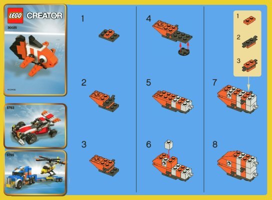 Istruzioni per la Costruzione - LEGO - 30025 - Clown Fish: Page 1