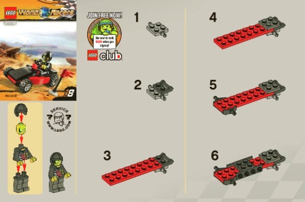 Istruzioni per la Costruzione - LEGO - 30032 - World Race Buggy: Page 1