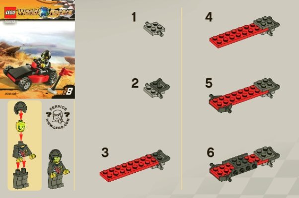 Istruzioni per la Costruzione - LEGO - 30032 - World Race Buggy: Page 1