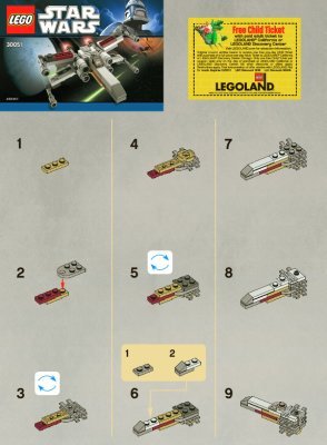 Istruzioni per la Costruzione - LEGO - 30051 - X-wing: Page 1