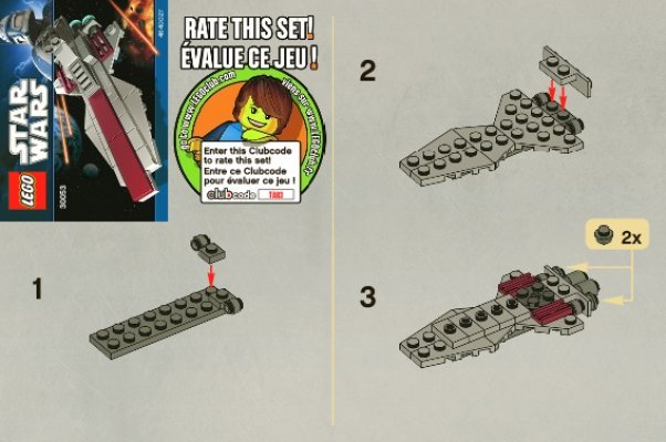 Istruzioni per la Costruzione - LEGO - 30053 - Republic Attack Cruiser: Page 1