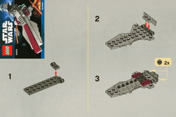 Istruzioni per la Costruzione - LEGO - 30053 - Republic Attack Cruiser: Page 1