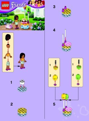 Istruzioni per la Costruzione - LEGO - 30107 - LEGO® Friends Birthday Party: Page 1