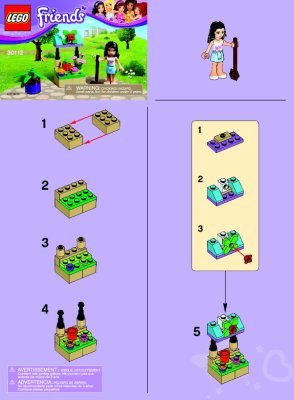 Istruzioni per la Costruzione - LEGO - 30112 - Emma’s Flower Stand: Page 1