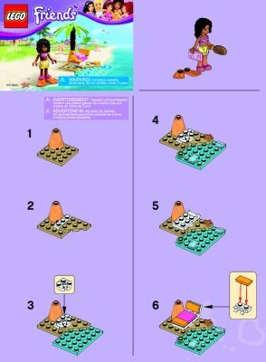 Istruzioni per la Costruzione - LEGO - 30114 - Andrea’s Beach Lounge: Page 1