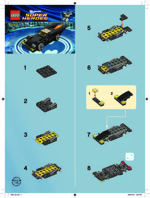 Istruzioni per la Costruzione - LEGO - 30161 - Batmobile: Page 1