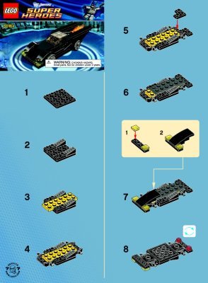 Istruzioni per la Costruzione - LEGO - 30161 - Batmobile: Page 1