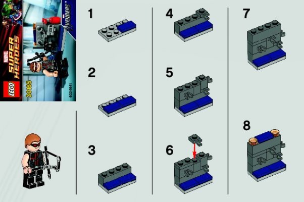 Istruzioni per la Costruzione - LEGO - 30165 - Hawkeye with Hero Gear: Page 1