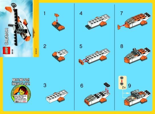 Istruzioni per la Costruzione - LEGO - 30181 - Helicopter: Page 1