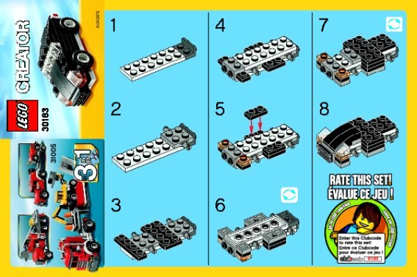 Istruzioni per la Costruzione - LEGO - 30183 - Little Car: Page 1