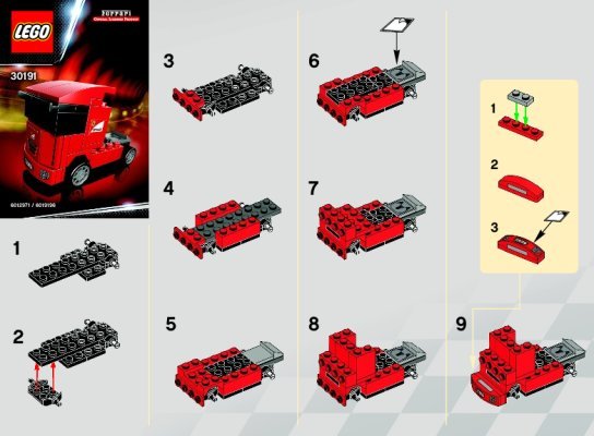 Istruzioni per la Costruzione - LEGO - 30191 - Scuderia Ferrari Truck: Page 1