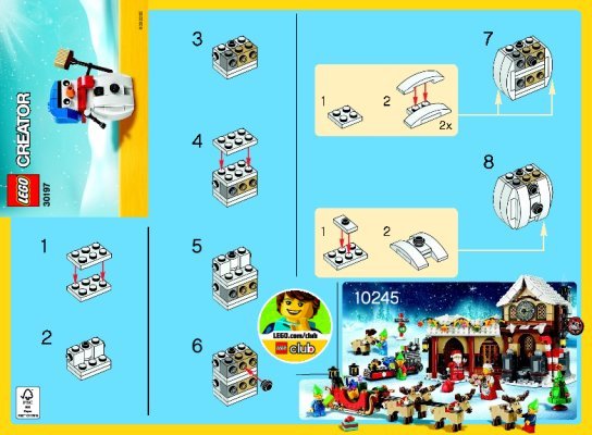 Istruzioni per la Costruzione - LEGO - 30197 - Snowman: Page 1