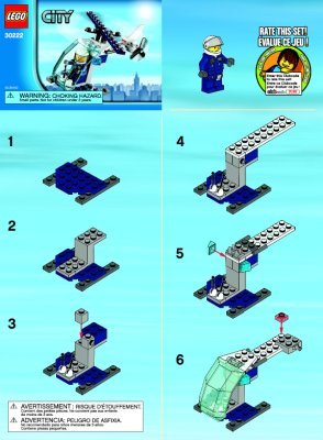 Istruzioni per la Costruzione - LEGO - 30222 - Police Helicopter: Page 1