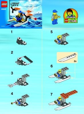 Istruzioni per la Costruzione - LEGO - 30225 - Seaplane: Page 1