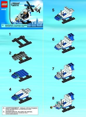 Istruzioni per la Costruzione - LEGO - 30226 - Police helicopter: Page 1