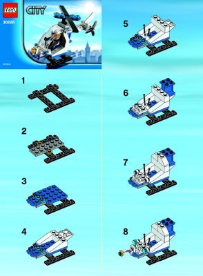 Istruzioni per la Costruzione - LEGO - 30226 - Police helicopter: Page 1