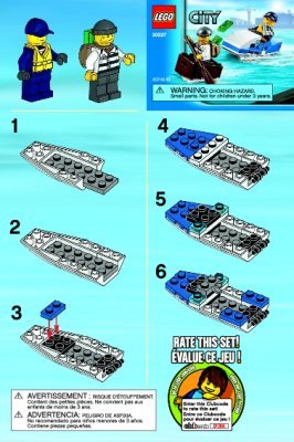 Istruzioni per la Costruzione - LEGO - 30227 - Police Watercraft: Page 1