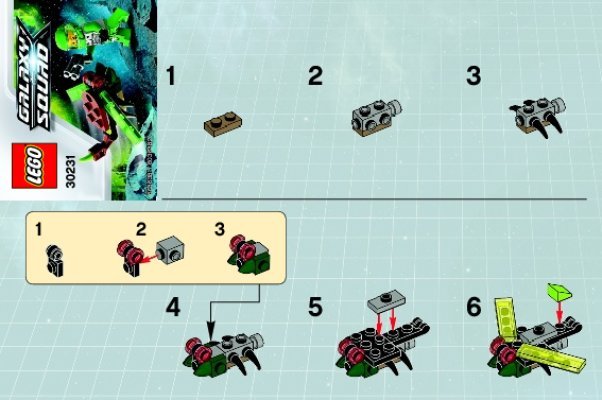 Istruzioni per la Costruzione - LEGO - 30231 - Space Insectoid: Page 1