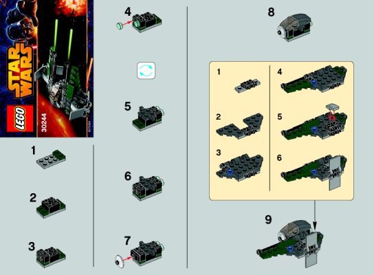 Istruzioni per la Costruzione - LEGO - 30244 - Anakin's Jedi Intercepter™: Page 1