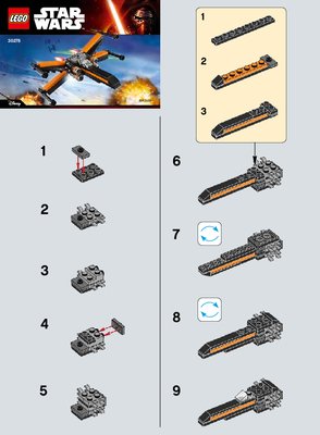 Istruzioni per la Costruzione - LEGO - Star Wars - 30278 - Poe's X-Wing Fighter™: Page 1