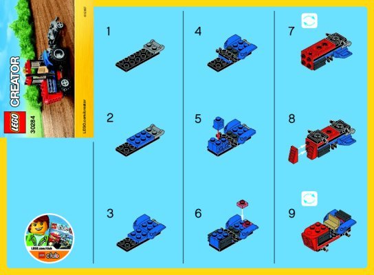 Istruzioni per la Costruzione - LEGO - 30284 - Tractor: Page 1