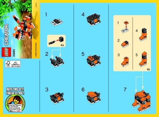 Istruzioni per la Costruzione - LEGO - 30285 - Tiger: Page 1